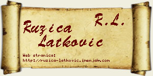 Ružica Latković vizit kartica